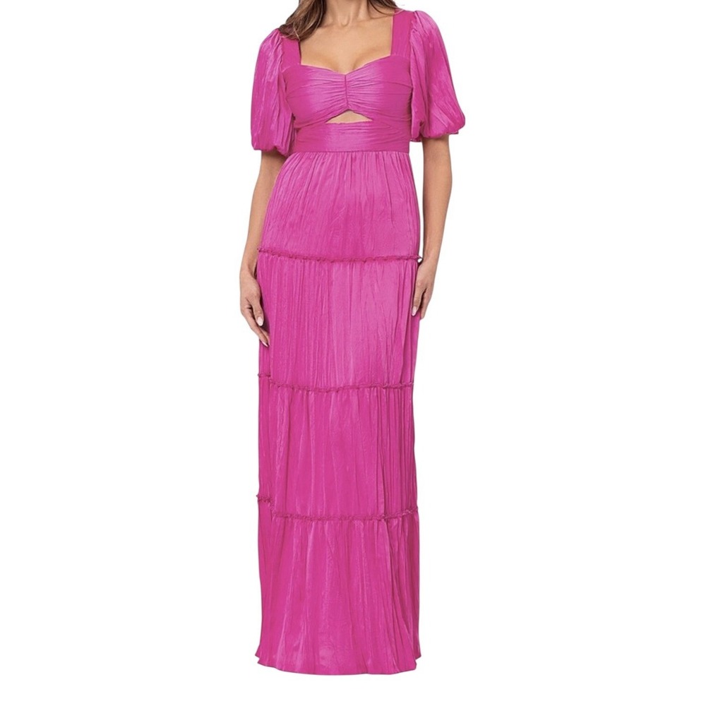 New AQUA Formal Gown Maxi Dress Women's Size 4‎ Hot Pink Cóctel Designer Elegant